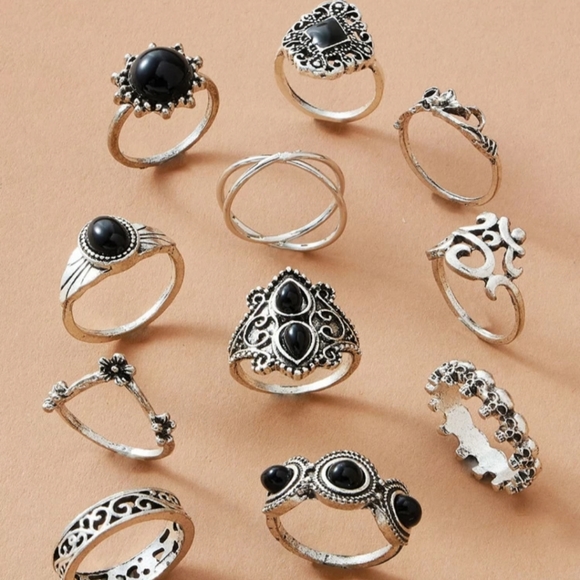 *Krea* 11 Piece Ring Set - Picture 2 of 4